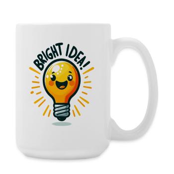 Cheerful Light Bulb Idea - Large Mug 440 ml - white - Right
