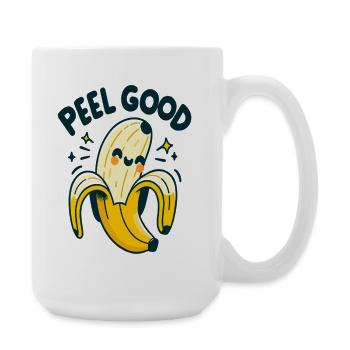 Peel Good Banana Cartoon - Large Mug 440 ml - white - Right
