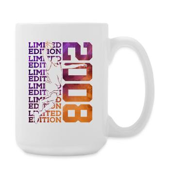 LIMITED EDITION 2008 BASKETBALL 18. GEBURTSTAG - Große Tasse 440 ml - Weiß - Rechts
