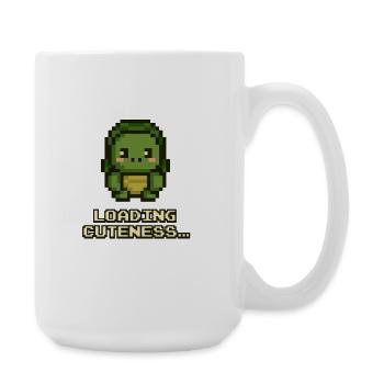 Download Cute Dino Pixel - Large Mug 440 ml - white - Right