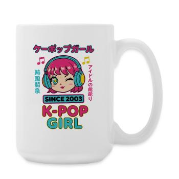 Since 2003 K-Pop Girl Korean Music Cute Anime - Large Mug 440 ml - white - Right