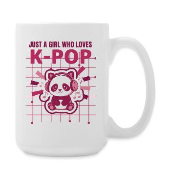 Juste une fille qui adore la musique coréenne mignonne de la K-pop - Grande tasse 440 ml - blanc - Droite