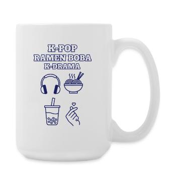 K-Pop RAMEN BOBA K DRAMA Kpop Musik Koreanische Kultur - Große Tasse 440 ml - Weiß - Rechts