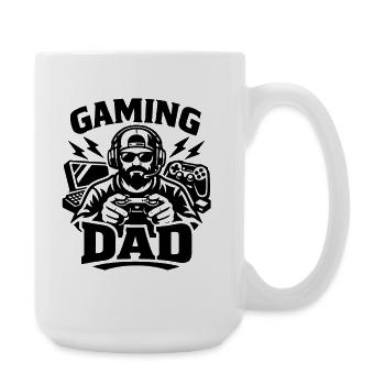 Gaming Dad - Gamer Geschenk - Große Tasse 440 ml - Weiß - Rechts