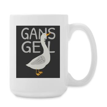 Gans geil – Witziges Tier Spruch Design - Große Tasse 440 ml - Weiß - Rechts
