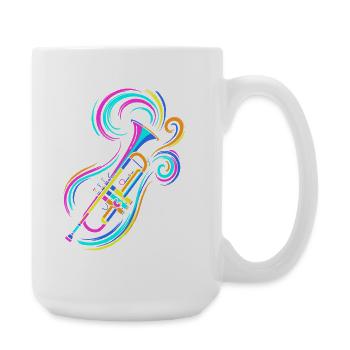 Trompete - Große Tasse 440 ml - Weiß - Rechts