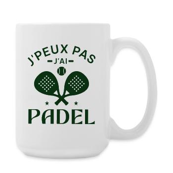 Je peux pas j ai padel - Grande tasse 440 ml - blanc - Droite