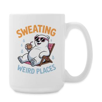 Sweating Sayings Funny Sweating Gift - Large Mug 440 ml - white - Right