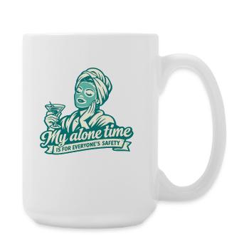 Quality time Self Care Women Relaxed & Fun - Large Mug 440 ml - white - Right