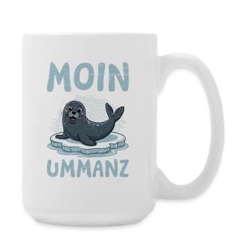 Ostsee Urlaub MOIN UMMANZ Souvenier Lustig - Große Tasse 440 ml - Weiß - Rechts