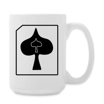 Stilisierte_Spielkarte_Pik - Grande tasse 440 ml - blanc - Droite