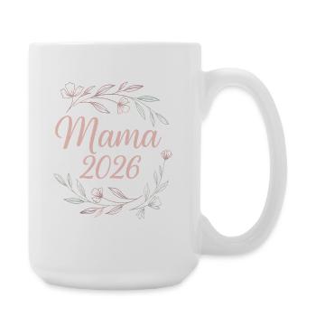 Mama 2026 Blume - Große Tasse 440 ml - Weiß - Rechts