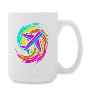Flugzeug - Große Tasse 440 ml - Weiß - Rechts