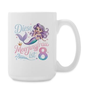 Cette sirène a 8 filles et 8 ans - Grande tasse 440 ml - blanc - Droite