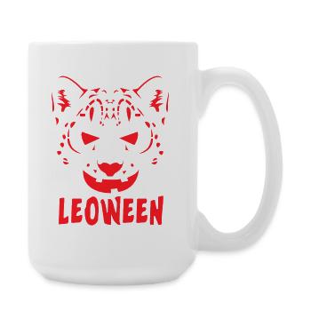 Safari Afrique Vie sauvage du Serengeti Léopard d’Halloween - Grande tasse 440 ml - blanc - Droite