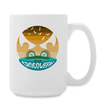 Safari Africa Serengeti wildlife halloween Crocodile - Large Mug 440 ml - white - Right