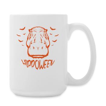 Safari Afrique Faune du Serengeti hippopotame d’Halloween - Grande tasse 440 ml - blanc - Droite
