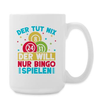 Bingo Qui ne veut pas juste bingo - Grande tasse 440 ml - blanc - Droite