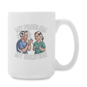 Orthodontic Hygienist My Problem My Pictogram Mom - Große Tasse 440 ml - Weiß - Rechts