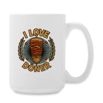 iCH LIEBE Döner  - Große Tasse 440 ml - Weiß - Rechts