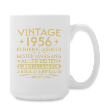 Geburtstag 1956 Jahrgang Echter Klassiker - Große Tasse 440 ml - Weiß - Rechts