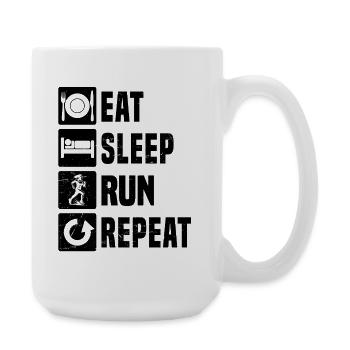 Einfach Running zeitloses Design - Große Tasse 440 ml - Weiß - Rechts
