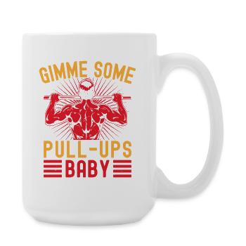 Fitness Fanatics Gimme Some Pull-Ups Calisthenics - Große Tasse 440 ml - Weiß - Rechts