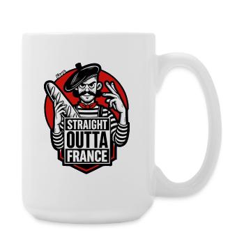Straight Outta France - Large Mug 440 ml - white - Right