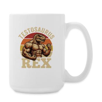 Testosaurus Rex Bodybuilding Dino Gym - Large Mug 440 ml - white - Right
