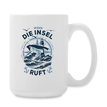 Wangerooge When the Island Calls - Waves North Sea - Large Mug 440 ml - white - Right