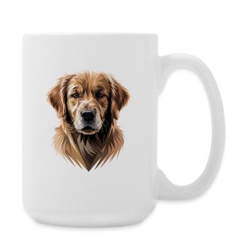 Golden Retriever Chien Chien Maman Amoureuse des Chiens - Grande tasse 440 ml - blanc - Droite