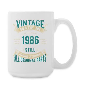 Vintage 1986 läuft immer noch stark - Große Tasse 440 ml - Weiß - Rechts