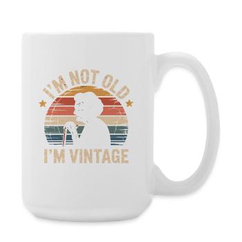 Je ne suis pas vieille, je suis l’humour de grand-mère vintage - Grande tasse 440 ml - blanc - Droite