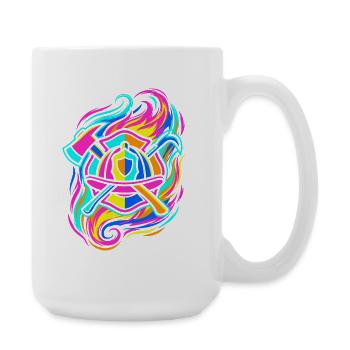 Emblème du pompier - Grande tasse 440 ml - blanc - Droite