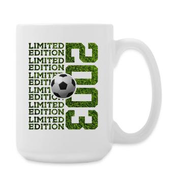 LIMITED EDITION 2003 FUßBALL 23. GEBURTSTAG - Große Tasse 440 ml - Weiß - Rechts