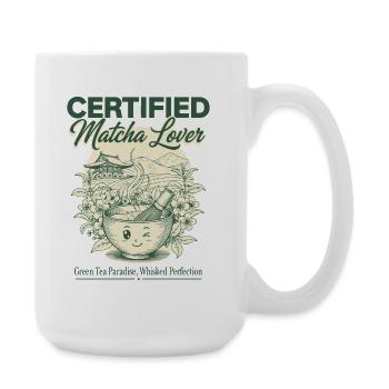 Certified Matcha Lover Green Tea Paradise Whisked - Große Tasse 440 ml - Weiß - Rechts