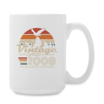 Vintage 2008 Vintage Birthday Gift - Large Mug 440 ml - white - Right