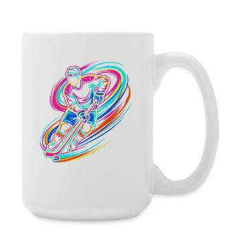 eishockeyspieler - Large Mug 440 ml - white - Right
