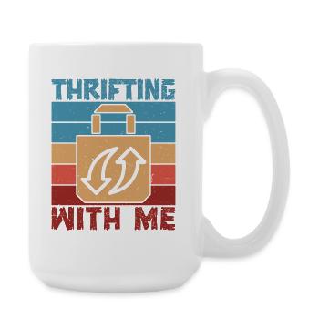 Magasin d’occasion qui fait de la friperie avec moi - Grande tasse 440 ml - blanc - Droite