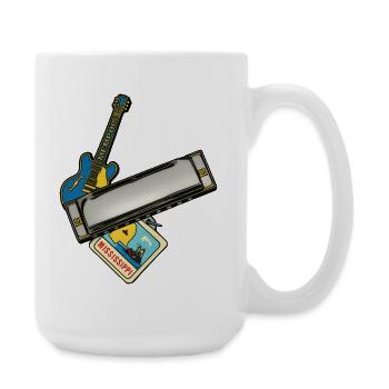 THE BLUES ROAD #1 - sound & vision - Large Mug 440 ml - white - Right