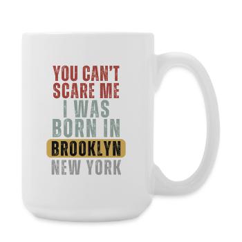 Geboren in Brooklyn, New York - Große Tasse 440 ml - Weiß - Rechts