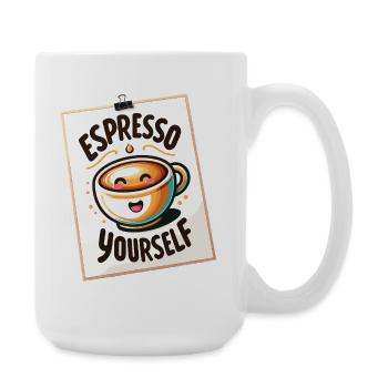 Espresso Yourself Kaffee-Design - Große Tasse 440 ml - Weiß - Rechts