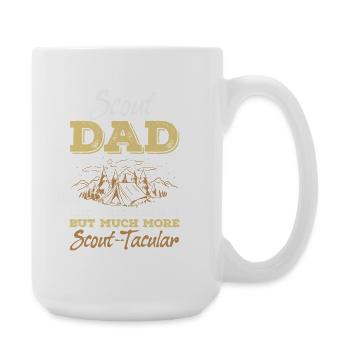 Scout Father Scout Camp Leader Father - Large Mug 440 ml - white - Right