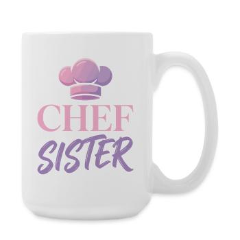 Chef Sister Chef's Hats Design - Large Mug 440 ml - white - Right