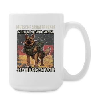 Hunde Sprüche Hundebesitzer Geschenk Schäferhund - Große Tasse 440 ml - Weiß - Rechts