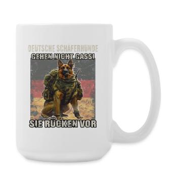 Deutscher Schäferhund T Hundebesitzer Outfit  - Große Tasse 440 ml - Weiß - Rechts