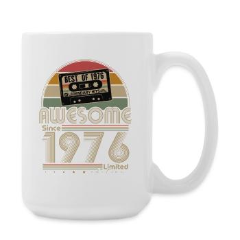 Cadeau du 50e anniversaire Vintage 1976 Rétro - Grande tasse 440 ml - blanc - Droite