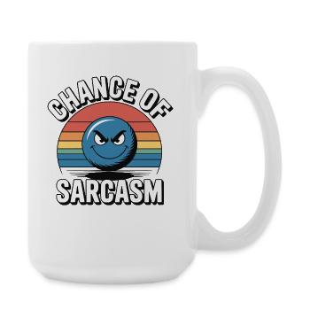 Chance of Sarcasm - Retro Grin - Large Mug 440 ml - white - Right
