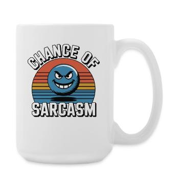 Chance of Sarcasm - Retro Grin - Large Mug 440 ml - white - Right