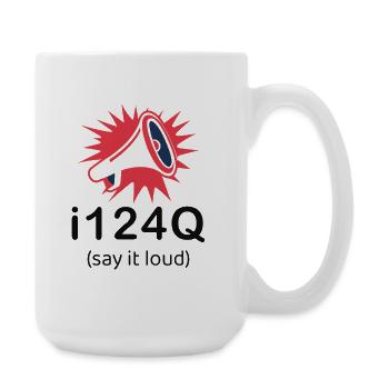 i124Q – Bold Statement Dark Edition - Large Mug 440 ml - white - Right